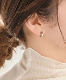 Phoebe 【金属アレルギー対応】【痛くないシリーズ】モードミニマルフープライトフィットイヤリング　ゴールド