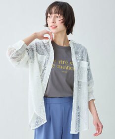 ANY L レースオーバーシャツ