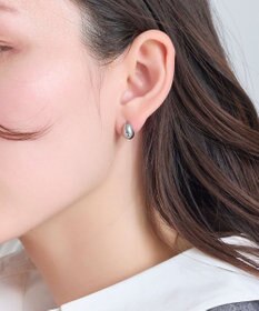 Phoebe 【金属アレルギー対応】プックリハーフフープミニピアス　シルバー/サージカルステンレス