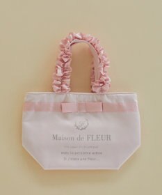 Maison de FLEUR ブランドロゴフリルハンドルトートSバッグ
