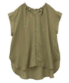 Green Parks ドロストネックフレンチスリーブブラウス