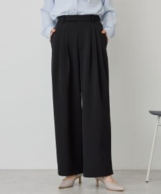 AMERICAN HOLIC 【イージーケア】タックストレートパンツ