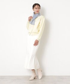 MOONBAT mila schon (ミラ・ショーン) カシミヤ100％ ジャガードプチマフラー リバーシブル