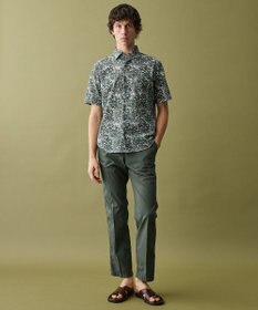 JOSEPH ABBOUD 【キングサイズ・清涼・JAPANファブリック】ビッグリーフサッカープリント 半袖シャツ