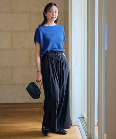 ANY 【新色追加/14色展開】アクリルガーターフレンチスリーブニット