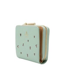 LANVIN en Bleu リュクサンブールハート 二つ折りLファスナー財布