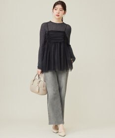 ANY SIS 【洗える】チュールレイヤード キャミソール