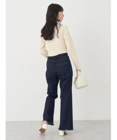 earth music&ecology フロントポケットフレアデニム