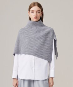 ICB 【洗える】ウールポリエステルニットケープ