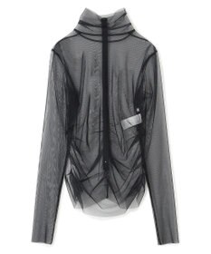 BEIGE， 【洗える・Precious 7月号掲載】TAMARIX / ストレッチチュールハイネックブラウス