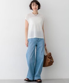 23区 【一部先行予約/見上愛さん着用/接触冷感】23区DENIM サマー ストレート ワイド パンツ