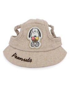 PET PARADISE スヌーピー リネン帽子  《アイス柄》 ４Ｓ～３Ｓ / ＳＳ～Ｓ 小型犬