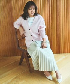 UNFILO 【野呂佳代さん着用】フェイクレザー プリーツスカート