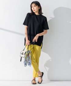 23区 【洗える】リネンレーヨンストレッチ テーパード パンツ