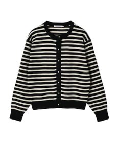 AMERICAN HOLIC エコカルットボーダークルーネックカーディガン