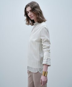 BEIGE， GOVERNOR / シアー Vネックチルデンニット