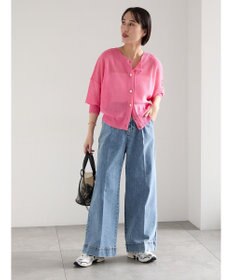 Te chichi 【WEB限定カラーあり】ペーパータッチヤーン2wayメッシュニット