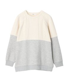 CRAFT STANDARD BOUTIQUE ニットドッキング裏毛プルオーバー