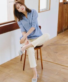 Tiaclasse 【洗える】サイドボタンシャツチュニックブラウス