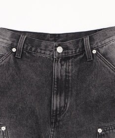 WEGO ダブルニーダメージデニムショーツ