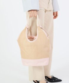 LeSportsac LG DIAMOND TOTE/ピーチブラッシュラフィア