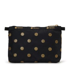 LeSportsac COSMETIC CLUTCH/ゴールドグリッタードッツ