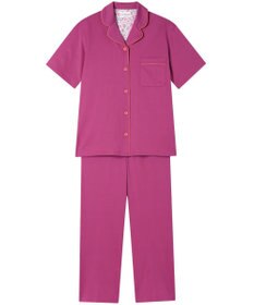 une nana cool 【綿100%】60/2 やわらか天竺 半袖開襟パジャマ MADE WITH LIBERTY FABRIC