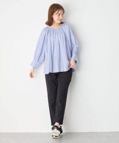 ANY 【手洗い可能】ヨーロピアンリネンギャザーブラウス
