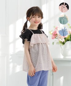 組曲 KIDS 【110-140㎝】ドットキャミ＋TシャツSET