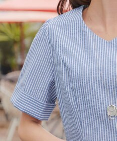 Tiaclasse 【洗える】サッカーストライプワンピース