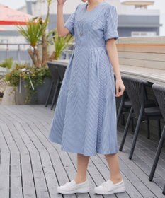 Tiaclasse 【洗える】サッカーストライプワンピース