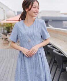 Tiaclasse 【洗える】サッカーストライプワンピース