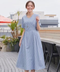 Tiaclasse 【洗える】サッカーストライプワンピース