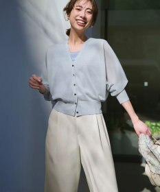 23区 コットンシルク マップ柄 ストール