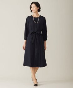 J.PRESS LADIES S 【洗える】ノルディス2wayジョーゼット フロントプリーツ ワンピース
