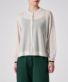 Paul Smith リブストライプ シアーカーディガン