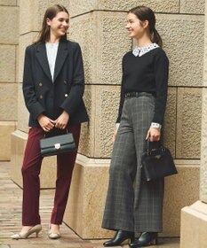 ANY SIS ビューティサーモ2WAYストレッチ テーパードパンツ