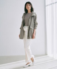 ICB L 【洗える】クロスコンビ シアースリーブニット