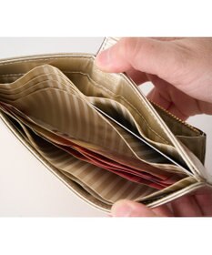 MIYABIYA La quoh with kirakaracho　南蛮七宝 エンボスレザー スリムウォレット