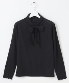 Feroux 【2WAY・洗える】リボンタイシアータートル カットソー