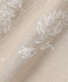 ICB L 【洗える】リネンオックスフラワープリント スカート