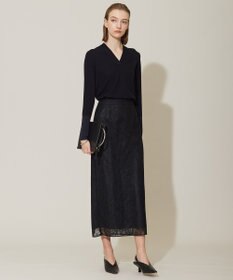 ICB 【洗える】ナイロンラッセルレース ナロースカート