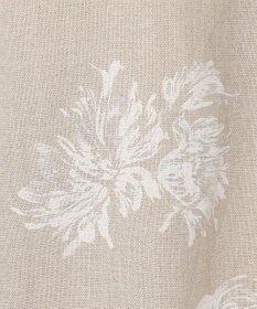 ICB L 【洗える】リネンオックスフラワープリント スカート