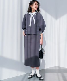 組曲 【WEB限定】パフスリーブ スウェットライクトップス