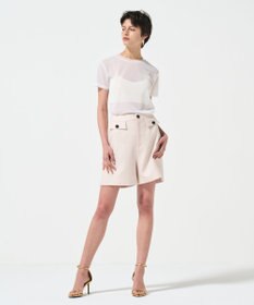 GRACE CONTINENTAL リネンタッチハーフパンツ