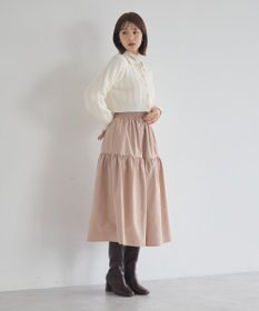 earth music&ecology 襟付きケーブルニットジャケット