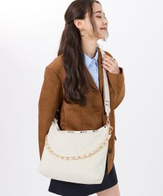 LeSportsac CHAIN MED ZIP SHOULDER/サンドバーチェーンキルト