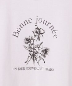 ANY SIS フラワープリント ロゴＴシャツ