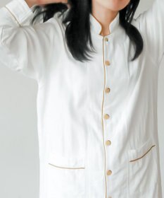 京和晒綿紗 【紗栄子さん愛用パジャマの色違い/UNISEX】ガーゼパジャマ 2重合わせ 白