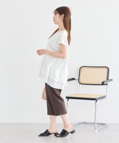 earth music&ecology 【接触冷感】ラッフルヘムプルオーバー